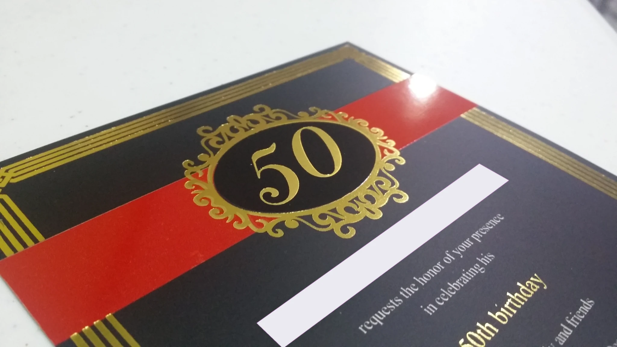 Premium customized invitation